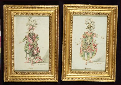 Designs for a Greek and a Roman Opera Costume by Leonardo Marini